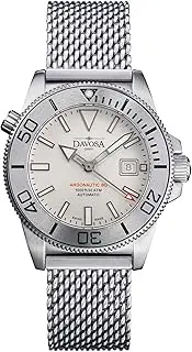 [DAVOSA] Argonautic BG Mechanical Automatic Watch, Water Resistant to 30 ATM, Swiss Made 161.528.11, Men's Silver, white