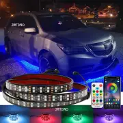 6PCS Underglow Double Row RGB LED Car Neon Strip Light APP Remote For Acura MDX