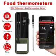 Truly Wireless Meat Thermometer Cooking Barbecue Bluetooth Remote Monitor 300ft