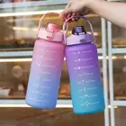 Sports Motivational Drinking Water Bottle With Time Marker 66 Oz BPA Free