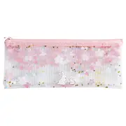 Rabbits Under Cherry Trees Sequins Transparent A4 A5 B6 File Folder Document Filing Bag Stationery Bag