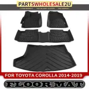 4x Front & Rear Black Floor Mats Liner for Toyota Corolla 2014 2015 2016-2019 (for: Toyota)