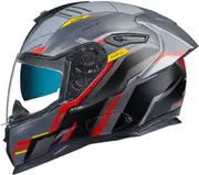 Nexx SX.100R Gridline Helmet, grey-silver, Size 2XL for Men Grey Silver