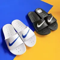 在飛比找蝦皮商城優惠-Nike Kawa Shower Slide 黑底白勾 白藍