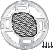 ACROPIX 5" Car Speaker Grills Cover Mesh Round 5 Inch Audio Speaker Subwoofer Guard Protector Case with Mounting Screws Iron Silver Tone Black - Pack of 1