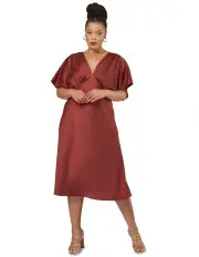 [Pink Dusk] Wanting More Midi Dress in Rust