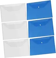 6pcs Thickened Snap Button File Folders Transparent Document Storage Bags for Office Home Organizer for Easy Access Sorting Practical File Envelopes