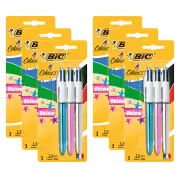 18pc Bic 4-Colour Shine Metallic Pen Set 1mm Stationery Writing/Drawing Ballpen