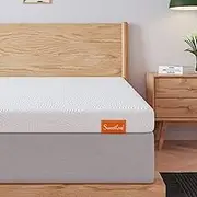 Sweetlove Queen 8CM Mattress Topper,Gel Memory Foam Topper, Mattress Topper with Bamboo Cover Hypoallergenic Antibacterial Strong Support Cool Sleep