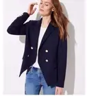 Loft Double breasted Blazer Jacket Size 14 Gold Buttons NWT Professional Office