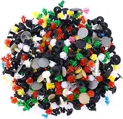 MUCKLILY 500 Pcs Automotive Push Pins Clips Durable Nylon Fasteners for Door Panel Bumper Includes Screwdriver for Vehicle Interior Repairs
