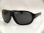 ARNETTE ALTER EGO UNISEX WRAP SUNGLASSES GLOSS BLACK FRAME GREY LENSES NEW RARE