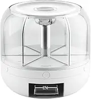 5-Star Chef 6 in 1 Cereal Dispenser, 10kg Dry Food Storage Containers, Rice Container Grain Dispensers, Home Kitchen Organization, 360 Degree Rotation, One Press Output Measuring Cup, 6 Compartment