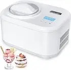 1.2-Quart Automatic Ice Cream Maker with Compressor, No Pre-freezing, 4 Modes...
