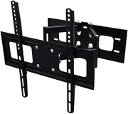 Double-Armed Tilt Swivel Wall TV Bracket, 3D 400x400mm TV Mount for 32"-55" Screens, Supports 45kg, Full Motion with 180° Swivel, ±15° Tilt