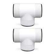 2 Pack Pool Hose Connector Replacement for Intex and Coleman, 1.5 inch Pool Hose T Connector Fits Filter Pumps, Threaded Hose Connections