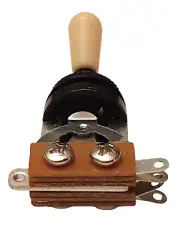 Import Metric 3-way Open Frame Electric Guitar Switch Black with Cream Tip