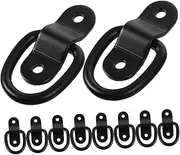 10pcs Clamping Door Buckle Surface Mount Tie Down Tie Down Points Tie Down Rings Truck Tie Down Anchor Points Garage Surface Mount Hooks Tie Down D-Rings Anchors Black Iron