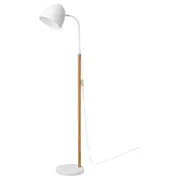 FRANSALG floor/reading lamp, bamboo white