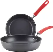 Create Delicious Deep Hard Anodized Nonstick Frying Pan Set / Skillet Set - 9.5