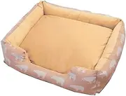 Beds for Dogs, Eco-Friendly Lounge,Removable and Washable Covers and Inserts, Comes in Small Medium Large and XL Sizes/Yellow (Size : 50x35x8cm)