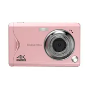 Digital Camera, 1080 FHD Photo Camera, AutoFocus 4K Digital Camera, Portable 16X Digital Zoom Camera for Teenagers Men Women Beginners Girls Boys, Pink