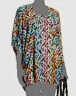 $425 Verandah Women's Black Bougainvillea Pleated Cover-Up Dress Swimwear Size L