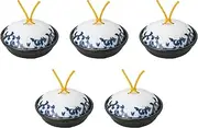 Set of 5, Dyed Octopus Arabesque Kaiseki Kaiseki Kaiseki Pot (Small), 5.6 x 2.8 inches (14.2 x 7 cm) | Kaiseki Nabe, Reinforced Lid, Open Fire, Setomonohonpo