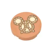 Magic Theme Park Mouse Ears Pretzel Snack - Custom Printed 2x2 Tile- Brick City