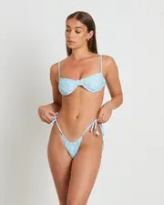 Frangipani Underwire Bikini Top in Blue