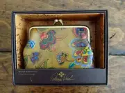 PATRICIA NASH FRENCH TAPESTRY Jacobean FLORAL Leather BORSE COIN PURSE Gift Box