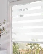 Custom Zebra Blinds for Windows Light Filtering Roller Shades for Day and Nig...