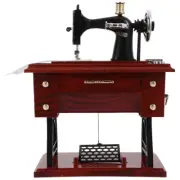 Vintage Mini Sewing Machine Miniature Design Music Box Toddler