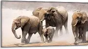 Instarry 5D Diamond Painting Large Size African Elephant Herd Crystal Embroidery Wall Decor Art and Craft 120x60 cm