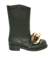 chain-link detail boots 36 Black