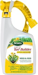 Scotts Liquid Turf Builder with Plus 2 Weed Control, Liquid Weed Killer and Fertilizer, 32 fl. oz.