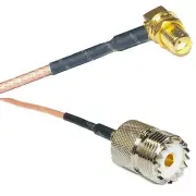 RG316 SMA FEMALE ANGLE to SO239 UHF Female Coax RF Cable USA-Ship