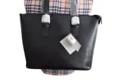 Samsonite Black Patent Leather Laptop Notebook Shoulder Tote Bag Business Case