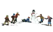 Woodland Scenics ~ N Scale People ~ Snowball Fight ~ A2183