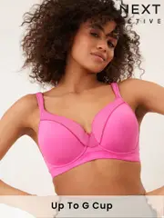 Bright Pink Active Sports High Impact Dry Tech Full Cup Wired Bra B-G (C61606) | $53