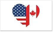 CafePress Canadian American Flag Love Rectangle Car Magnet