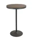 Stool Table LumiSource Dakota Dinette Table, Grey Metal/Medium Brown Bamboo