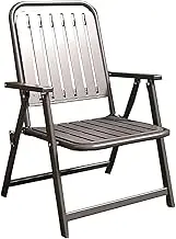 Outdoor Portable Foldable Chair, Folding Chair, Home Balcony Comfortable Camping Chairs, for Backyard, Deck, Garden(Color:Brown)