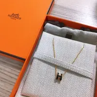 在飛比找PopChill優惠-[二手] Hermès 黑金 mini pop項鍊