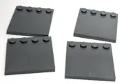 Lego - Lot of 4 - Dark Grey Gray, Plate Special 4 x 4
