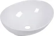 Oval Vessel Sink - Logmey 16"x13" Egg Shape Bathroom Vessel Sink Modern Above C