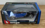 Bburago 2016 Bugatti Chiron Blue 1/18 Diecast Model Car