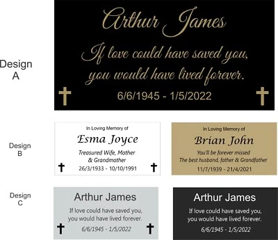 Personalised Memorial Garden Plaque, Loved one's Memory, In Loving 100 x 50 mm