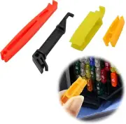 4 Piece Blade Glass Fuse Insertion Puller Set Plastic Fuse Removal Kit, Mini Aut