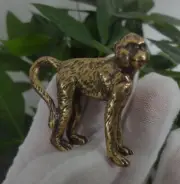 Antiqued Solid Brass Casting Zodiac Monkey Animal Statue for Home Decor